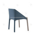 Blue faux leather Manta chairs